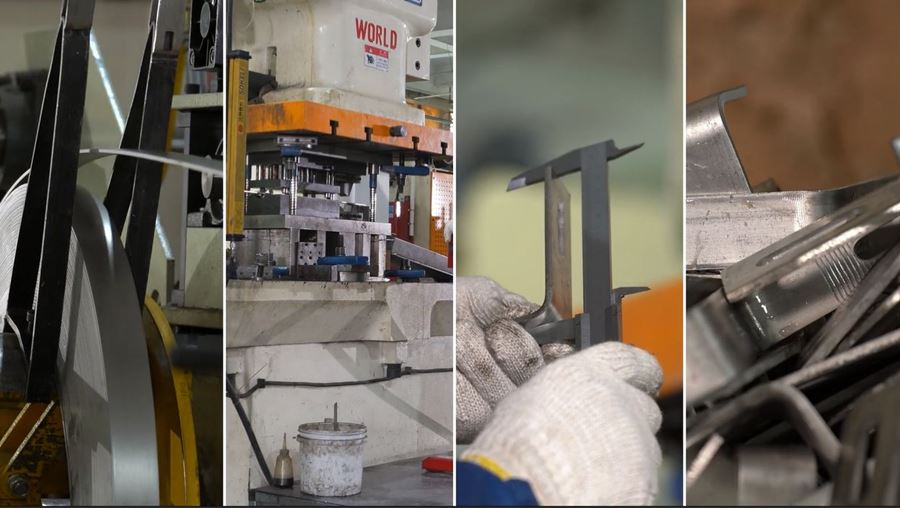 production of ground screw bracket with single pole