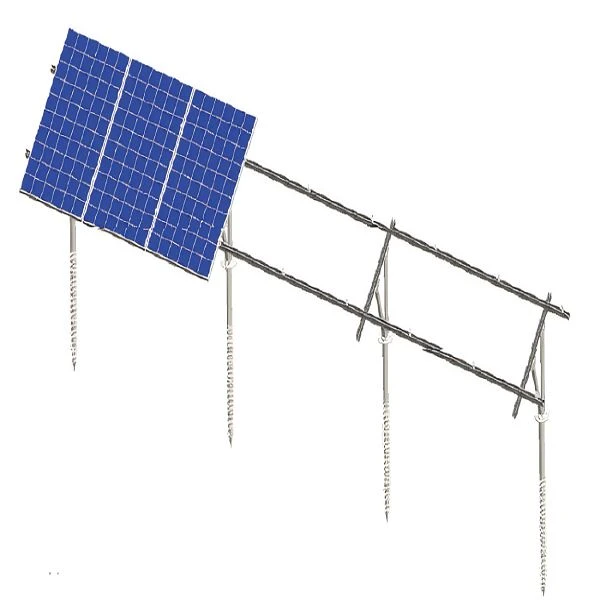 ground screw racking with single pole