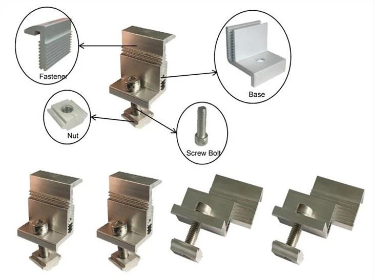 Adjustable solar clamp