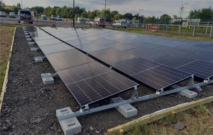 Ballasted concrete base ground mounting (4)