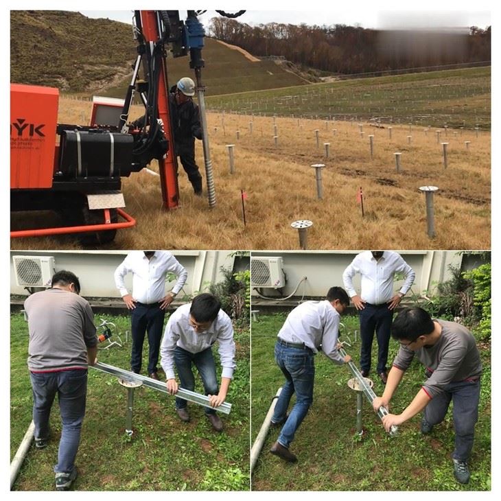 HDG Solar Energy Ground Screw System Helical Piles Anchors Pile Ground Screw