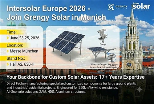 Intersolar Europe 2026 ko‘rgazmasida Grengy Solar kompaniyasiga qo‘shiling: I...