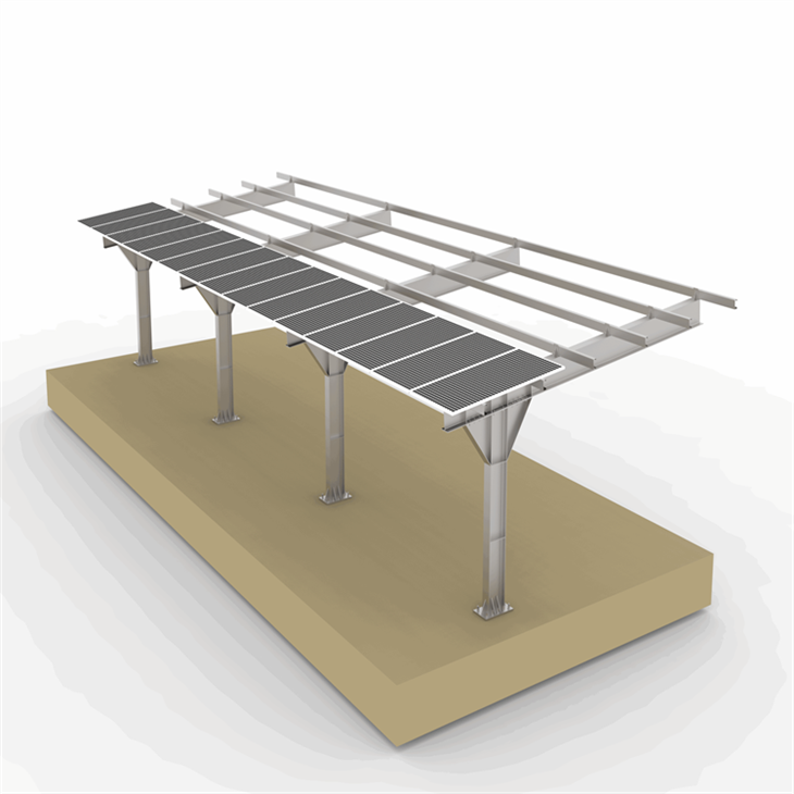 T Shaped Steel Carport For Solar Panels
